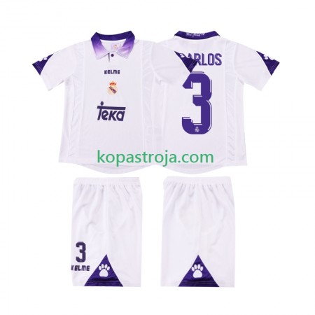 Billiga Fotbollströjor Real Madrid R CARLOS 3 Retro Barn Hemma tröja 1997 1998 Kortärmad